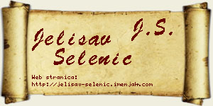 Jelisav Selenić vizit kartica